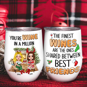 The Finest Wine Are The One Shared Between Best Friends-Personalized Wine Tumbler Cup - Wine Tumbler - GoDuckee