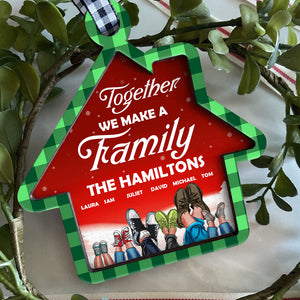 Together We Make A Family Personalized Layer Wood Ornament, Christmas Gift For Family - Ornament - GoDuckee