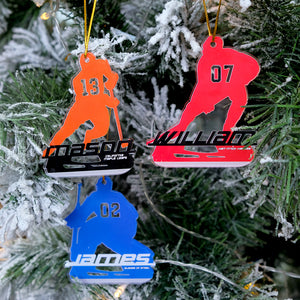 Personalized Hockey Ornament, Christmas Tree Decor, Gift For Hockey Lovers - Ornament - GoDuckee