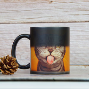 Custom Photo Magic Mug, Funny Gift For Cat Lovers, Cat Dad, Cat Mom - Magic Mug - GoDuckee