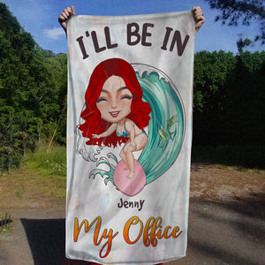 Surfing I'll Be In My Office - Personalized Beach Towel - Beach Towel - GoDuckee