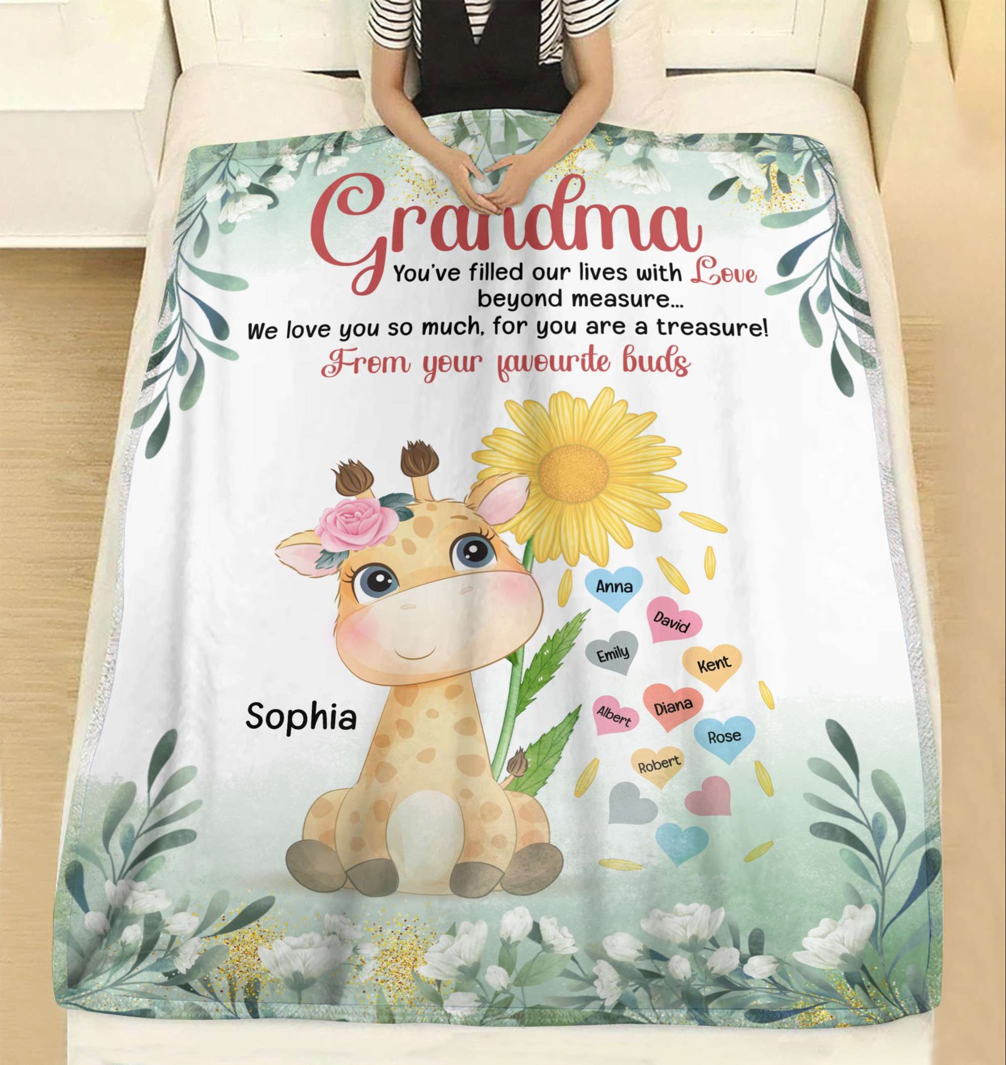 Grandma You've Filled Our Lives With Love, Personalized Blanket, Love Grandma Blanket, Mother's Day, Birthday Gift For Grandma - Blanket - GoDuckee