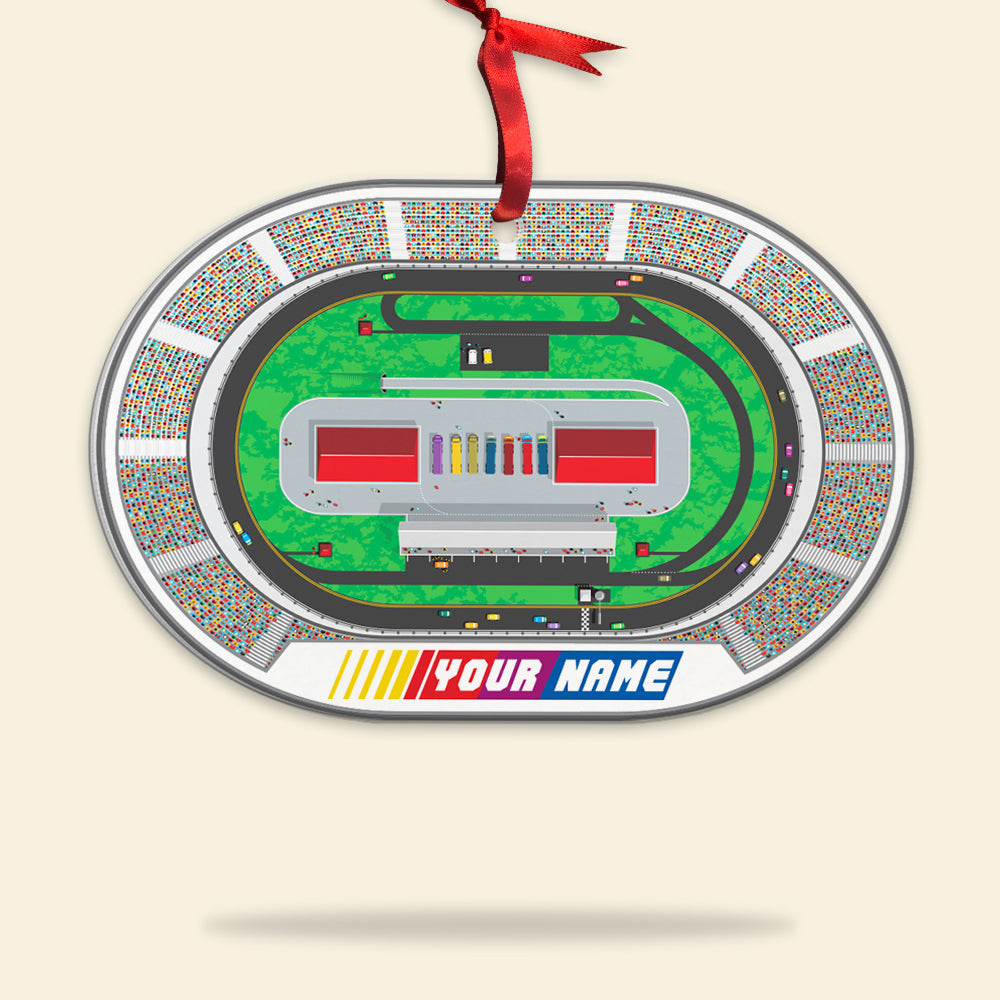 Stadium Personalized Custom Shape Ornament, Christmas Gift For Racer - Ornament - GoDuckee