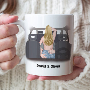 My Back Seat Is Always Ready To Take Your Heat Personalized Couple Mug, Gift For Couple - Coffee Mug - GoDuckee