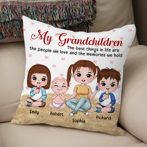 My Grandchildren Family Pillow Gift - Pillow - GoDuckee