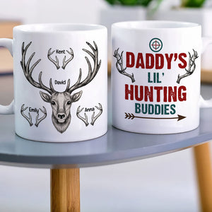 Daddy's Hunting Buddies, Personalized Coffee Mug For Hunting Dad, Father's Day Gift For Hunting Lovers - Coffee Mug - GoDuckee
