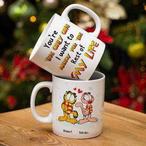 Cat Couple You're The Only One I Want To Annoy, Personalized White Mug, Christmas Gift For Couples - Coffee Mug - GoDuckee