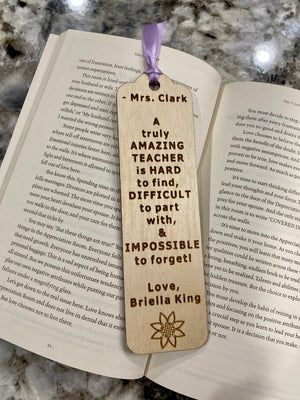 Someone Special To Teach Them How To Fly, Wooden Bookmark, Gifts for Teachers - Bookmarks - GoDuckee