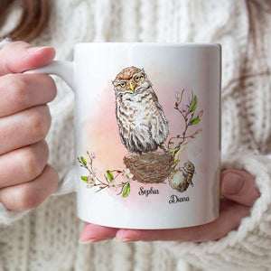 Behind Every Crazy Daughter Is A Mother, Funny Owl Personalized Coffee Mug - Coffee Mug - GoDuckee