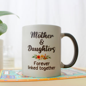 Mother & Daughters Forever Linked Together - Personalized Magic Mug - Magic Mug - GoDuckee