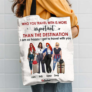 Personalized All Over Tote Bag - I Am So Happy I Get To Travel With You - Tote Bag - GoDuckee