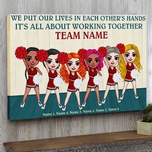 Personalized Cheerleading Girls Poster - We Put Our Lives In Each Other's Hands - Poster & Canvas - GoDuckee