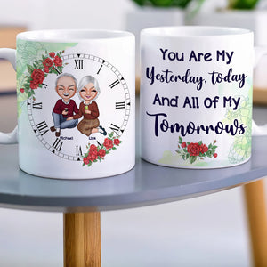 You Are My Yesterday, Today And All Of My Tomorrows Personalized Couple Mug, Gift For Couple - Coffee Mug - GoDuckee