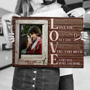 Custom Couple Photo Poster - Love You Only You Very Very Much - Wood Frame Art - Poster & Canvas - GoDuckee