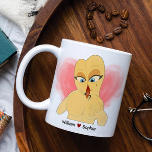 I Love You With All My Boobs Personalized Mug, Funny Couple Gift - Coffee Mug - GoDuckee