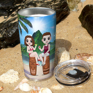 Beaching Each Other And Still Going Strong, Couple Personalized Tumbler 03dnqn080423 - Tumbler Cup - GoDuckee