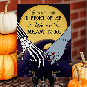 Personalized Halloween Couple Poster & Canvas, We're Meant To Be, Gift For Couples - Poster & Canvas - GoDuckee