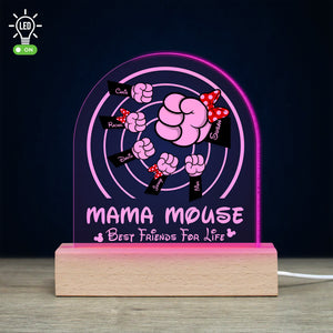 Mother's Day Personalized Led Light Wooden Base 01NAHN240323 - Led Night Light - GoDuckee