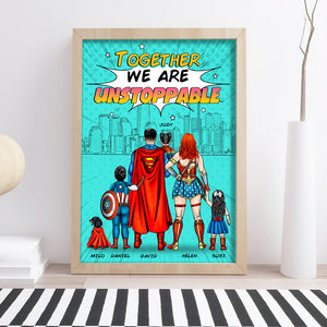 Family Together We Are Unstoppable - Personalized Canvas Print - Gift For Family - Poster & Canvas - GoDuckee