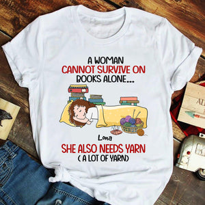 Book Knitting Girl She Also Needs Yarn - Personalized Shirts - Shirts - GoDuckee