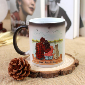 You Me & The Dog - Personalized Magic Mug - Gift For Couple - Magic Mug - GoDuckee