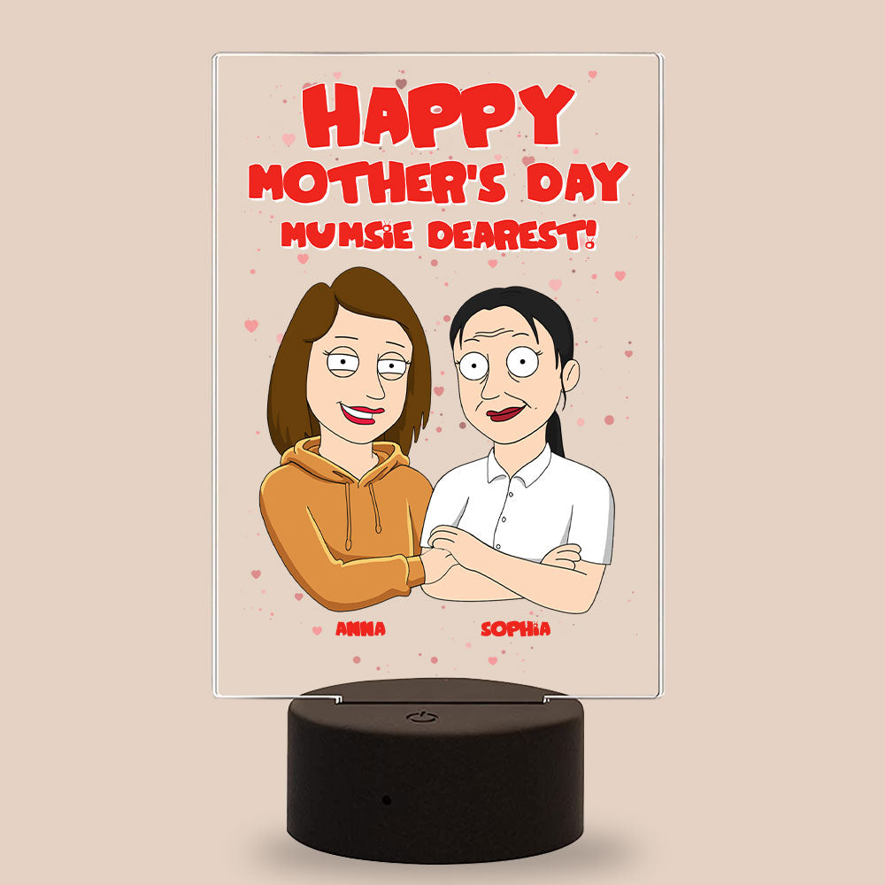 Mother Happy Mother's Day Mumsie Dearest Personalized Led Night Light - Led Night Light - GoDuckee