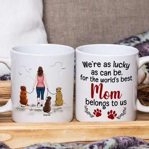 I'm As Lucky As Can Be, Personalized Mug, Gift For Mother's Day - Coffee Mug - GoDuckee