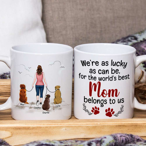 I'm As Lucky As Can Be, Personalized Mug, Gift For Mother's Day - Coffee Mug - GoDuckee