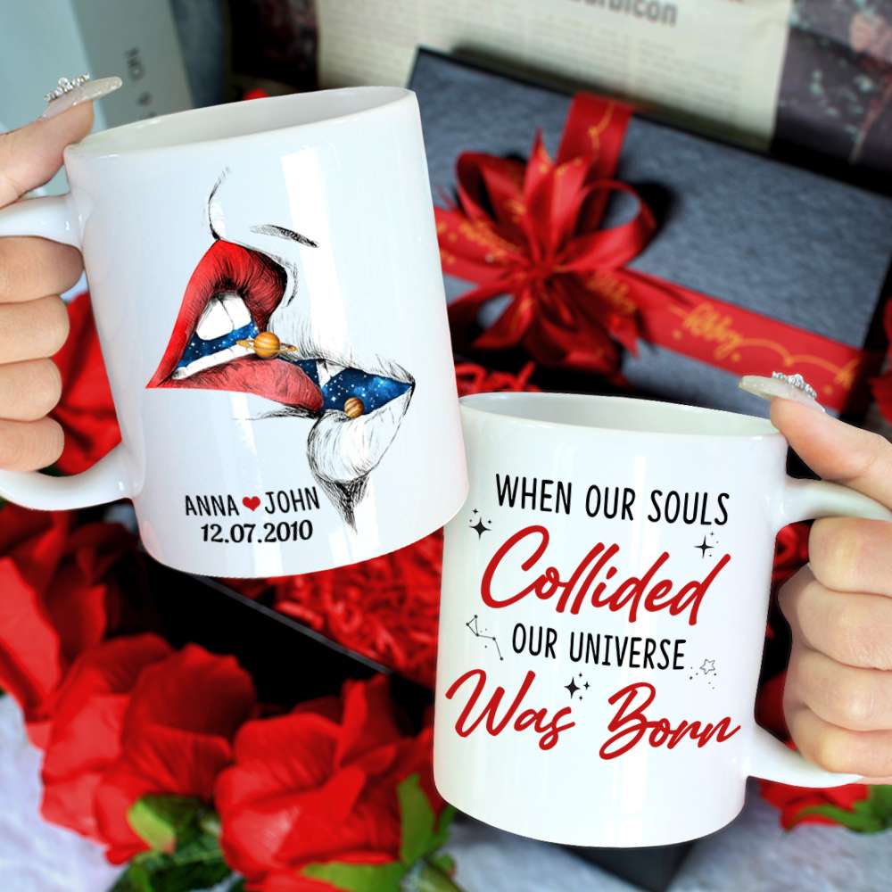 When Our Souls Collided, Personalized Mug, Gifts For Couple - Coffee Mug - GoDuckee