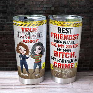 My Partner In Crime, Horror Best Friend Personalized Tumbler - Tumbler Cup - GoDuckee