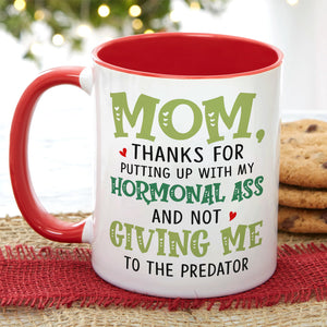 Otter Mother's Love Grows By Giving, Personalized Mom White Mug, Accent, Wine Tumbler Gift For Mom - Coffee Mug - GoDuckee