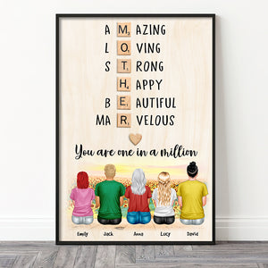 Personalized Mother's Day Wall Art - You Are One In A Million - Poster & Canvas - GoDuckee