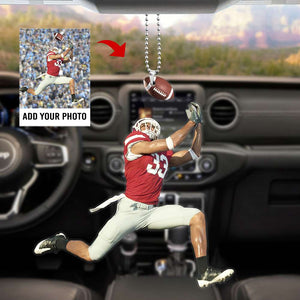 Football American Football - Personalized Flat Car Ornament - Ornament - GoDuckee