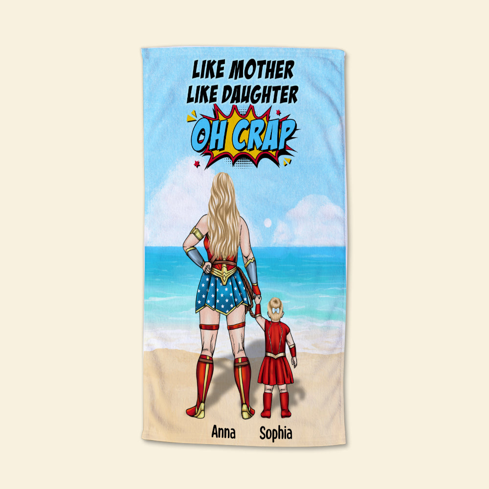 Mom TZ-BTAM2-01NATN100223TM Personalized Beach Towel - Beach Towel - GoDuckee