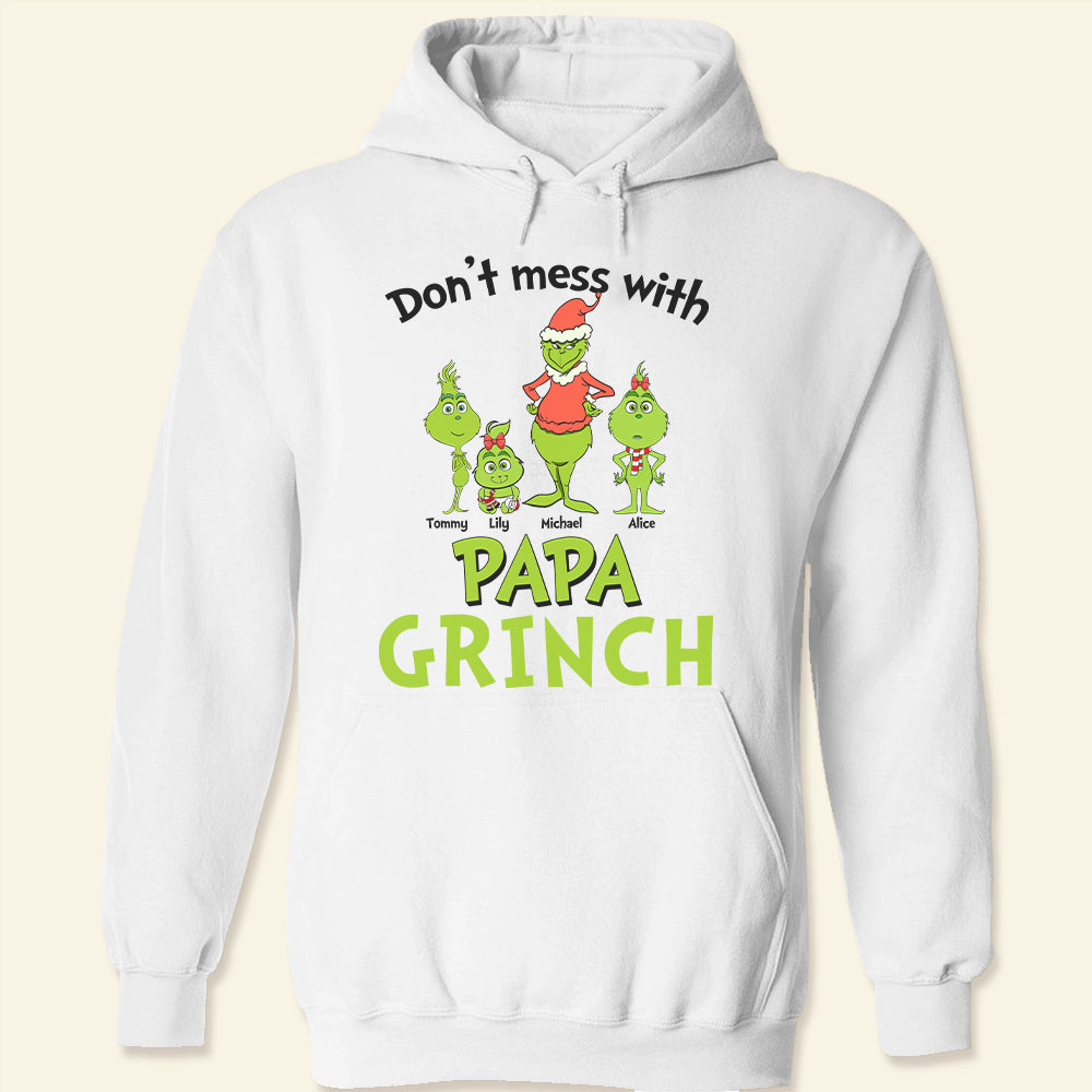 Don't Mess With Papa Personalized Christmas Shirts, Gift For Father - Shirts - GoDuckee