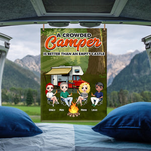 Camping A Crowded Camper Is Better Than An Empty Castle - Personalized Metal Sign - Metal Wall Art - GoDuckee