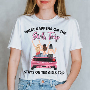 Friends On Road Trip, Stays On Girls Trip - Personalized Sister Friends Shirt - Shirts - GoDuckee