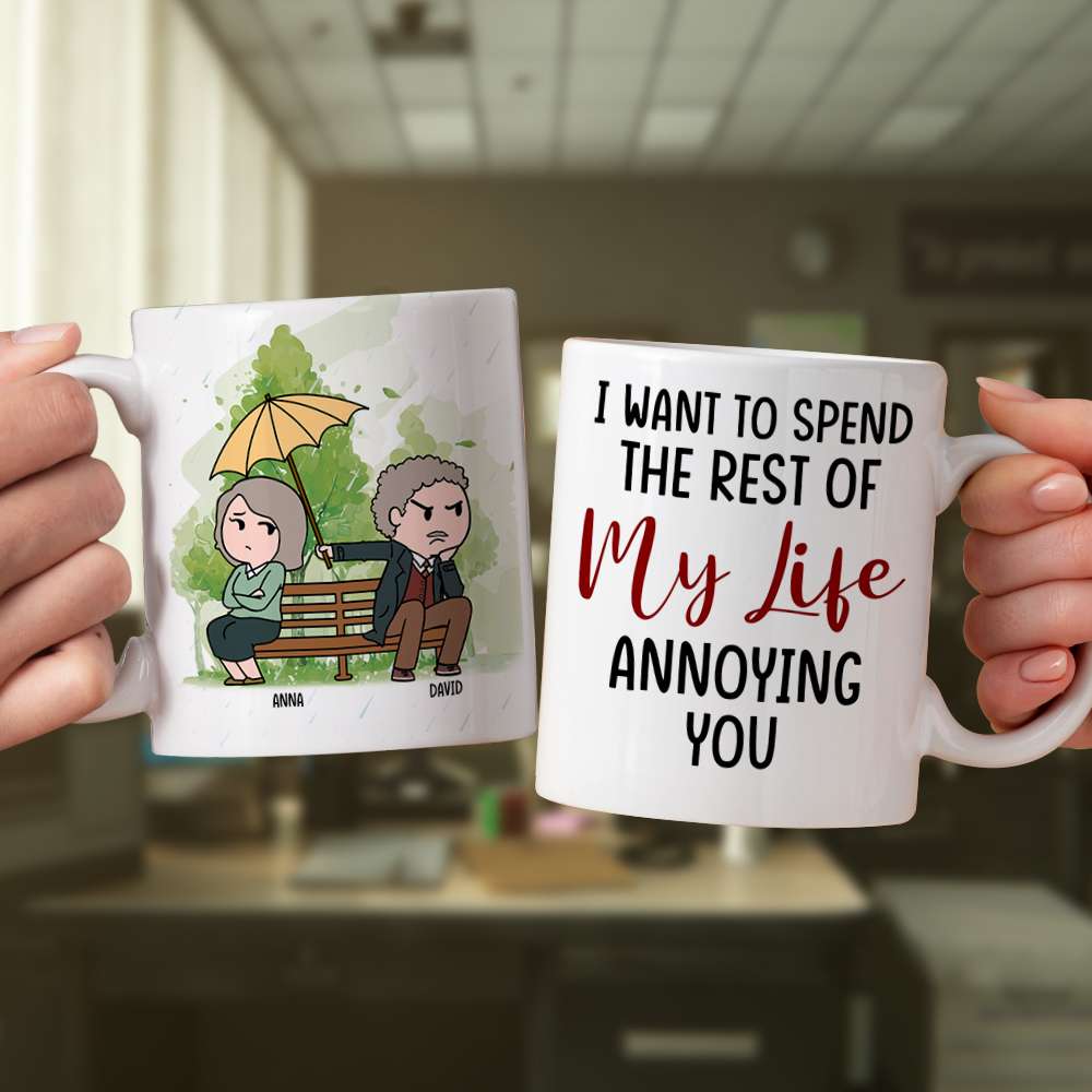 I Love You Even More Than You Annoy Me, Personalized Funny Couple White Mug - Coffee Mug - GoDuckee