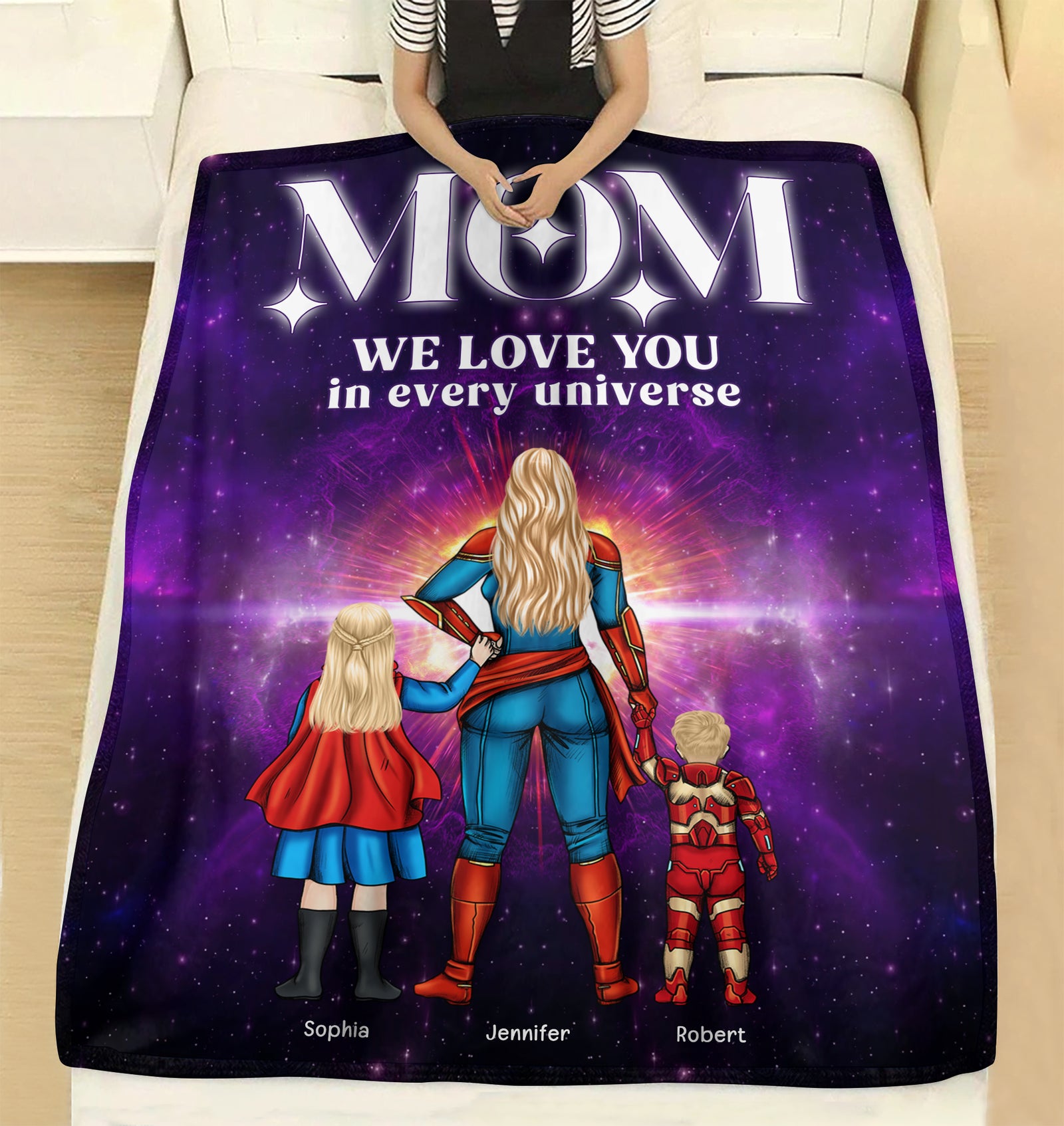 I Love You Mom, Personalized Blanket, Love Mom, Gift For Mom - GoDuckee