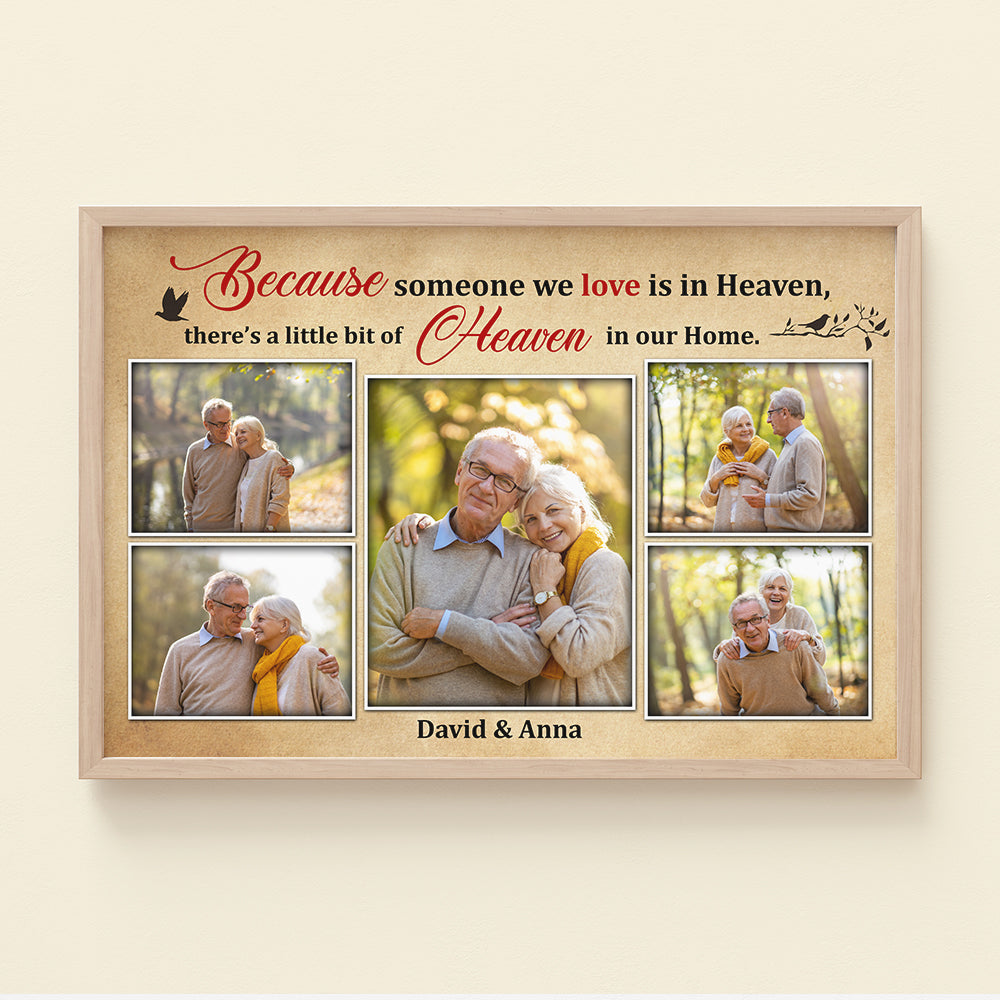 Because Someone We Love Is In Heaven Personalized Canvas Print, Memorial Gift - Poster & Canvas - GoDuckee