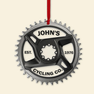 Personalized Bike Chainring Ornament, Christmas Tree Decor - Ornament - GoDuckee