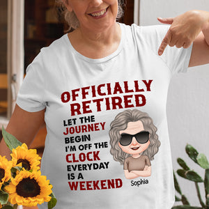 Officially Retired, Personalized Shirt, Gift For Retired - Shirts - GoDuckee