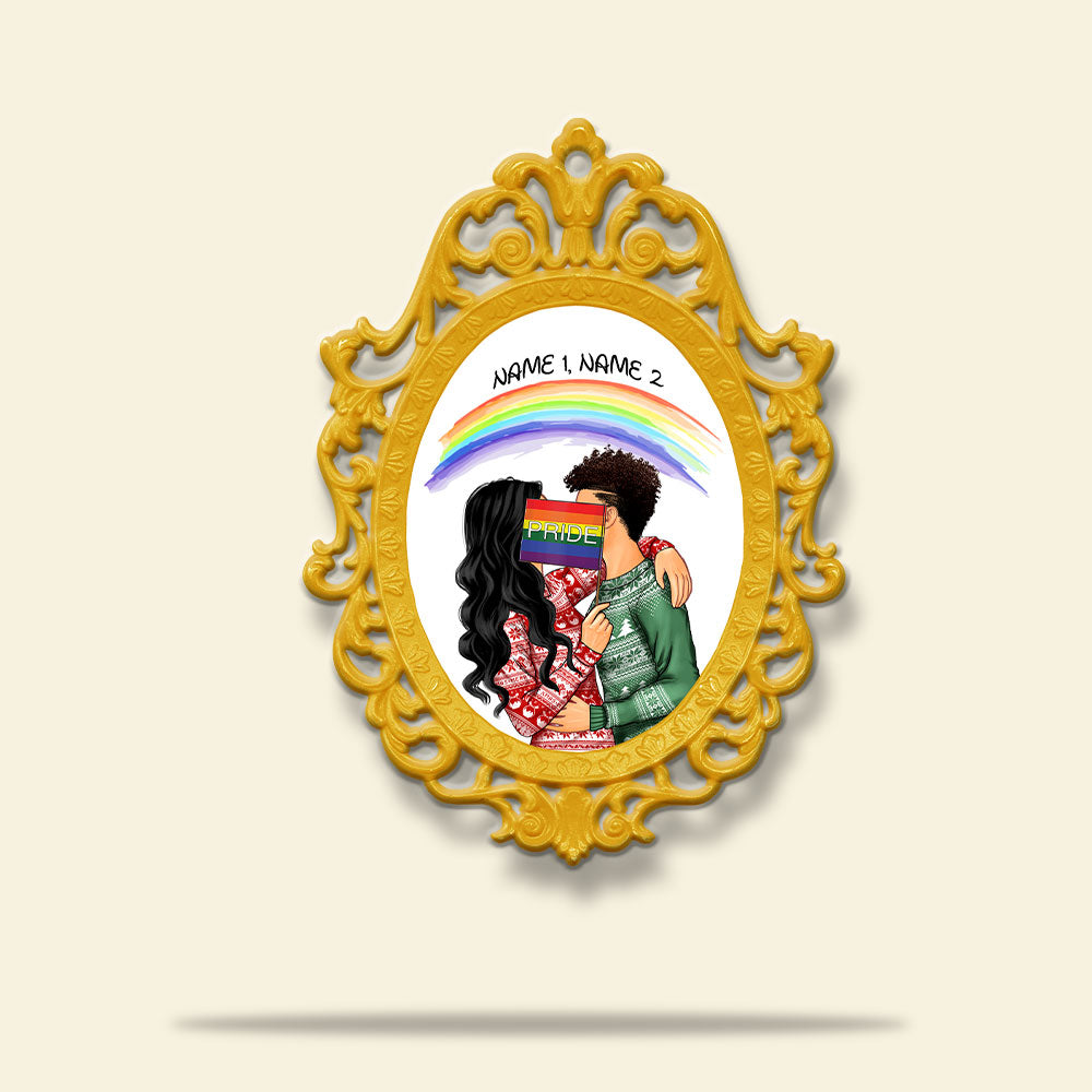 The Best Couple Of Them All - Personalized LGBT Christmas Ornament - Gift For Couple - Ornament - GoDuckee