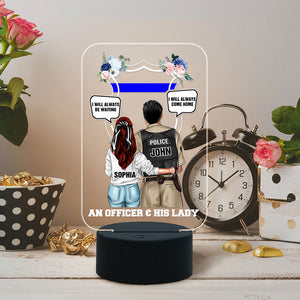 Police Couple An Officer And His Lady Personalized Led Night Light - Led Night Light - GoDuckee
