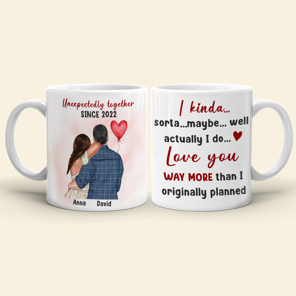 Love You Way More Than I Originally Planned Personalized Couple Mug, Gift For Couple - Coffee Mug - GoDuckee