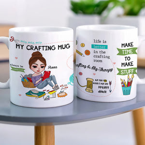 Life Is Better In The Crafting Room Personalized Craft Mug - Coffee Mug - GoDuckee