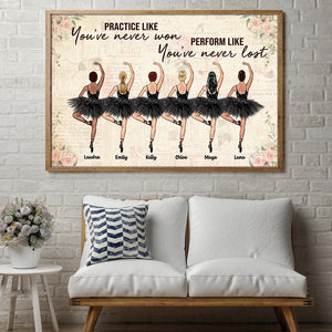 Personalized Ballerina Bestie Canvas Prints - Practice Like Perform Like - Poster & Canvas - GoDuckee