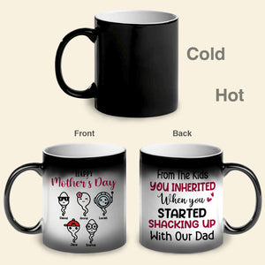 Happy Mother's Day From The Kids You Inherited, Personalized Magic Mug, Gift For Mom, Mother's Day Gift, Mom's Little Sperms - Magic Mug - GoDuckee