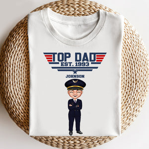 Top Dad Personalized Shirt, Gift For Pilot Man - Shirts - GoDuckee
