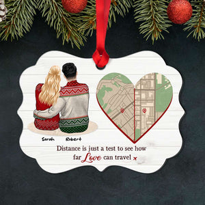 Distance Is Just A Test To See How Far Love Can Travel, Personalized Distance Relationship Benelux Ornament, Gift For Couples - Ornament - GoDuckee